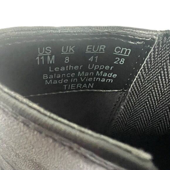 Franco Sarto Black Leather Ankle Boots Size 11 Block Heel Chelsea Boots Slip On - Picture 11 of 14